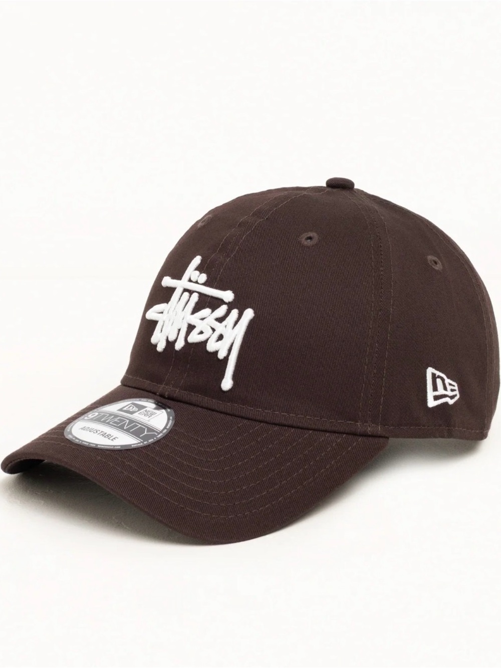 Stussy Brown Cap with White Script Logo